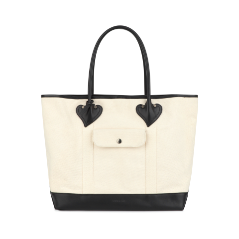 KIMHĒKIM L Amour 帆布托特包 象牙色