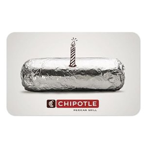 Chipotle 电子礼品卡