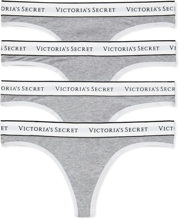 Victoria's Secret Cotton Logo Thong Multipack