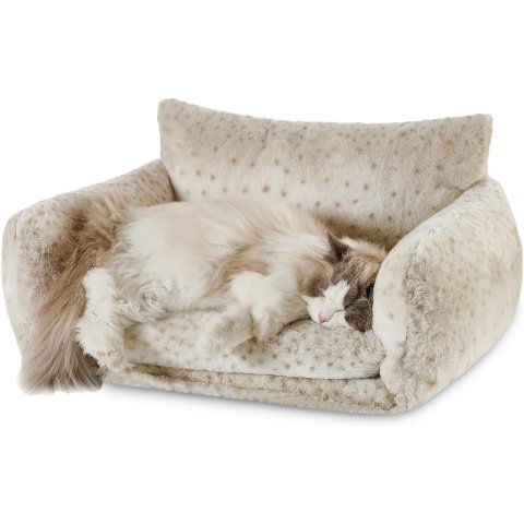 Hollypet 豹纹猫窝 加厚羊绒 25x20x13英寸