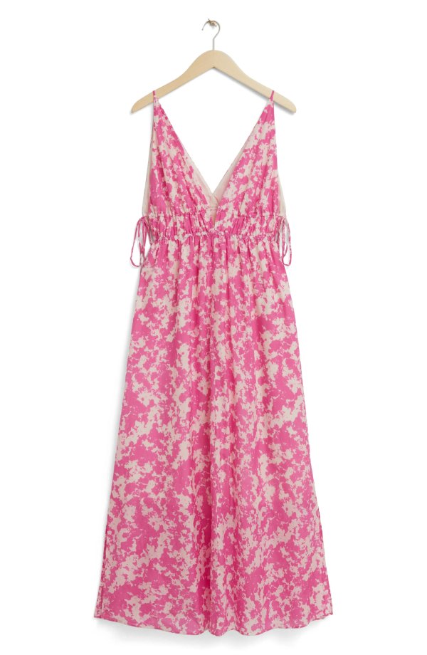 Sleeveless Empire Waist Cotton Blend Sundress