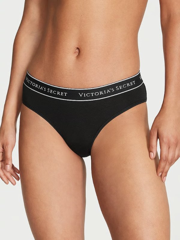 Cotton Hiphugger Logo Panty