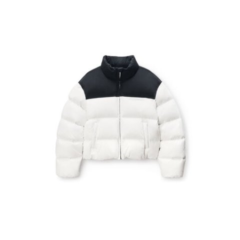 Alexander WangMatte Nylon Puffer Jacket Black & White