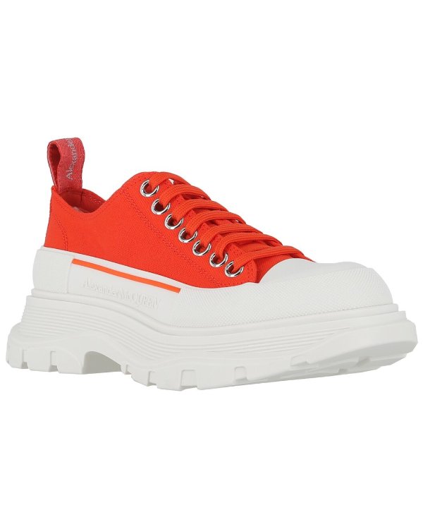 Alexander McQueen Tread Slick Canvas Leather Sneaker