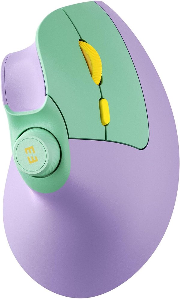 seenda MOU-302 Wireless Ergonomic Bluetooth Mouse Rechargeable 2400DPI Purple