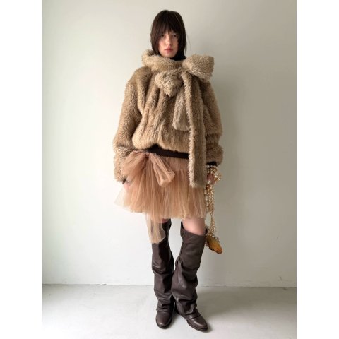 Nφdress Brown Reversible Faux Fur Jacket Vintage Cotton Lining