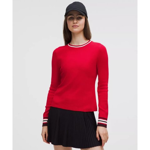 Cotton-Blend 长袖圆领衫