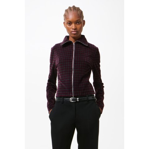 Our LegacySlim Zip Longsleeve Merlot Velour