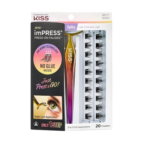 KISS imPRESS 假睫毛 12mm 黑色 20束