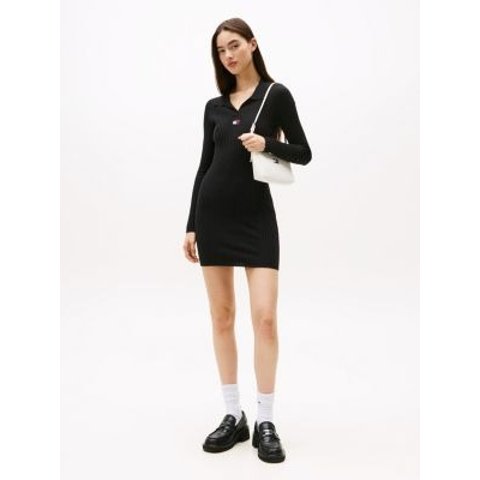  罗纹针织连衣裙