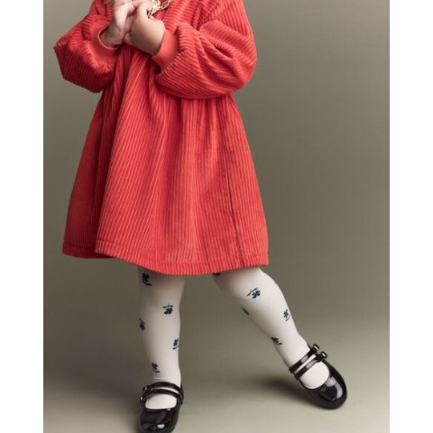 婴幼儿长袖灯芯绒连衣裙 橙色