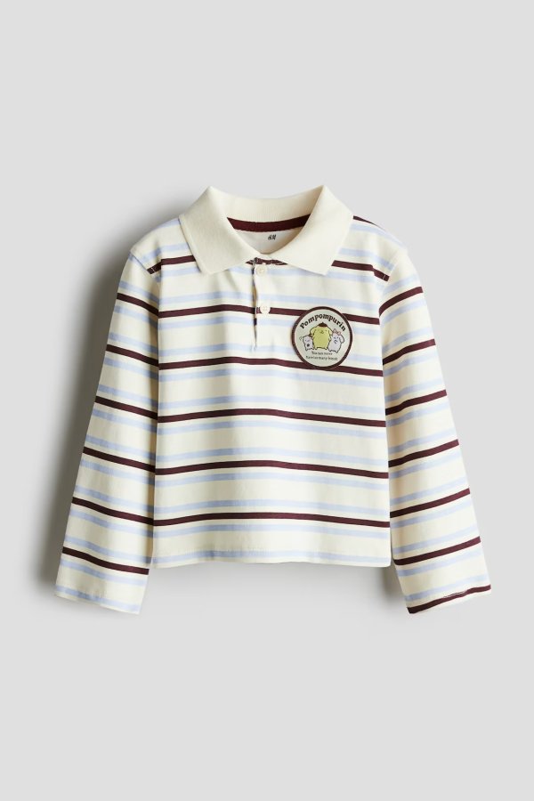Applique-Detail Rugby Shirt - Light yellow/Pompompurin - Kids | H&M US