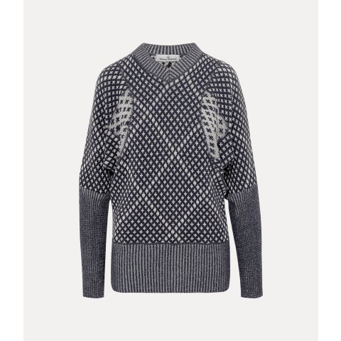 Vivienne WestwoodPourpoint Sweater Crosses Argyle Jacquard