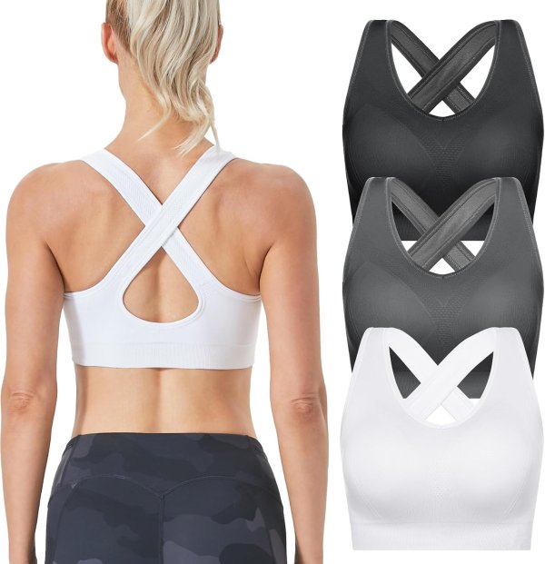 FITTIN Sports Bra Padded Seamless Large