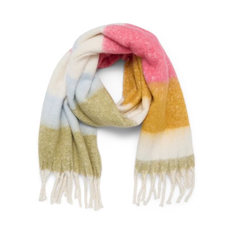 Blanket Scarf Yellow Pink One Size