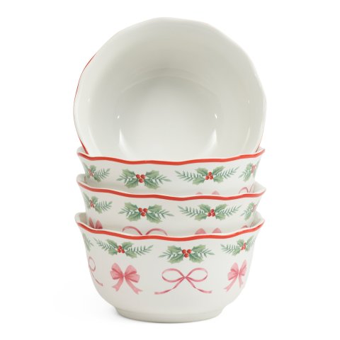 Porcelain 粉色碗 4只装