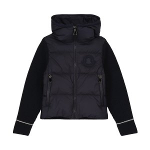 Moncler 大童羊毛拼接羽绒服