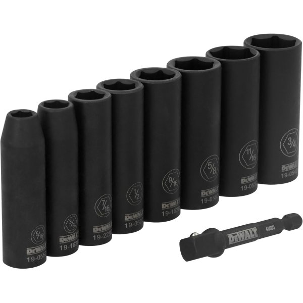 DEWALT Deep Socket Set DWAFSFSET9 9-Piece