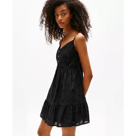 Cotton Eyelet Embroidered Dress