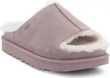 Greenport Genuine Shearling Platform Slide Sandal Women
