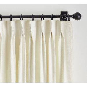 Pottery Barn Emery 亚麻褶裥窗帘 50x96英寸