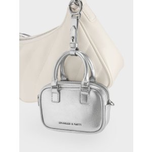 Charles & Keith Sianna 金属包挂件 银色