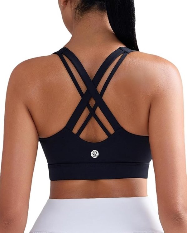RUNNING GIRL Cross Back Sports Bra with Pads