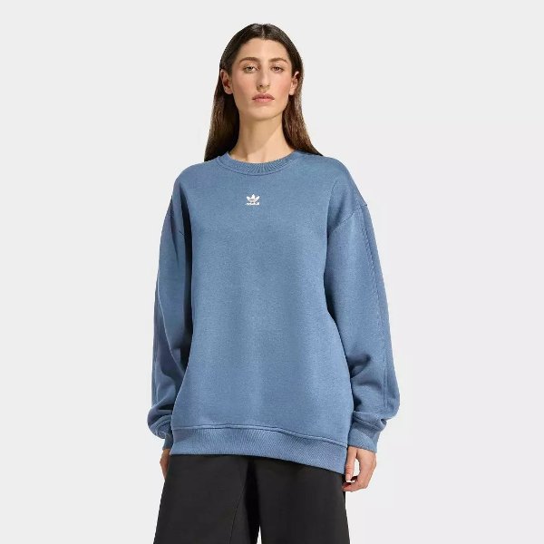 女*様 【完売商品】adidas♡バミューダ♡ブルー24cm Women's Lambswool Long Sweatshirt 女士毛绒长款卫衣$23.08 超值好货