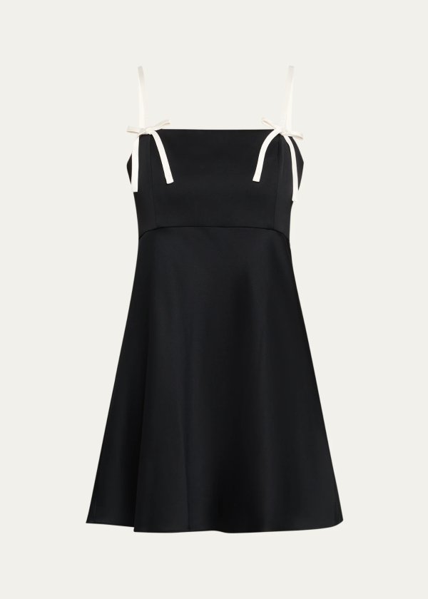 Morgan Babydoll Bow Detail Mini Dress