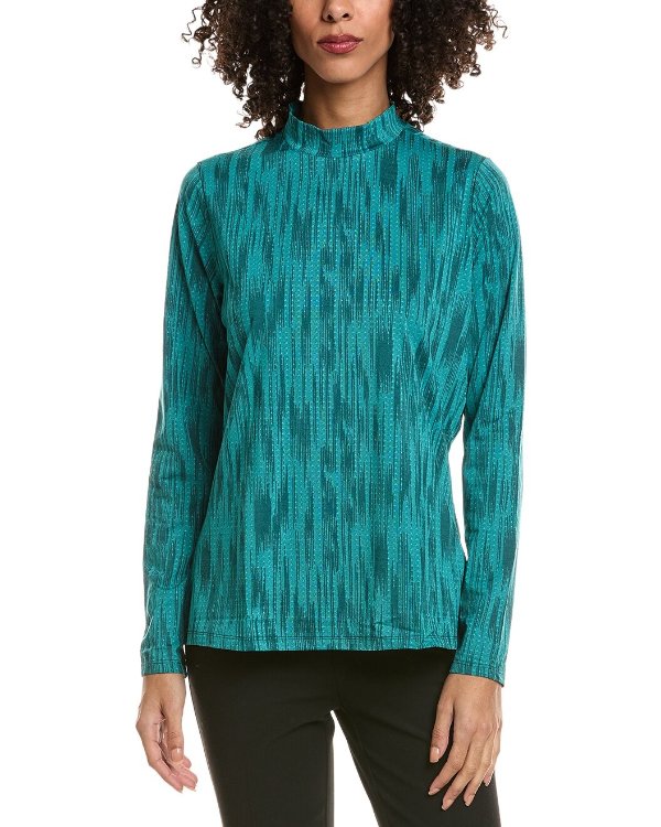 Ultimate365 Jacquard Mock Neck Top
