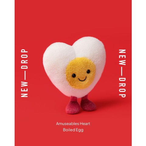 Amuseables Heart Boiled Egg Plush