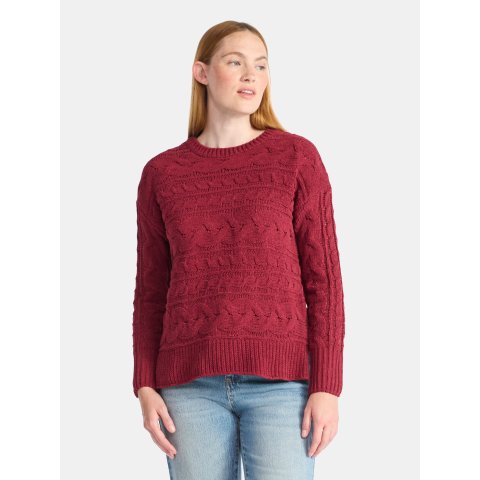 Women’s Chenille Crewneck Sweater XS-XXXL