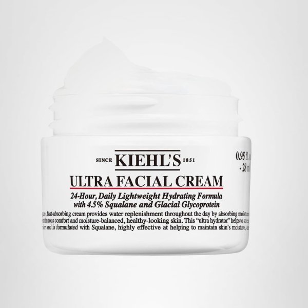 Ultra Facial Cream, with 4.5% Squalane to Strengthen Skin's Moisture Barrier, Skin Feels Softer and Smoother, Long-Lasting Hydration, Easy and Fast-Absorbing, Suitable for All Skin Types