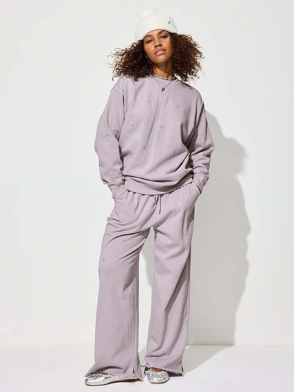 Ivy Fleece Oversized Crew Sweatshirt