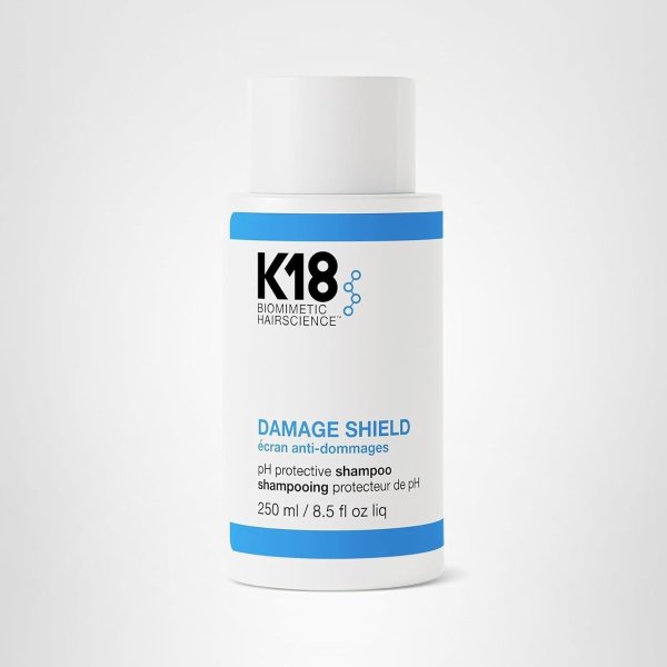 K18 Damage Shield Protective Shampoo, Reduces Frizziness & Tangles, Maintains Hair Health, 8.5 Fl Oz