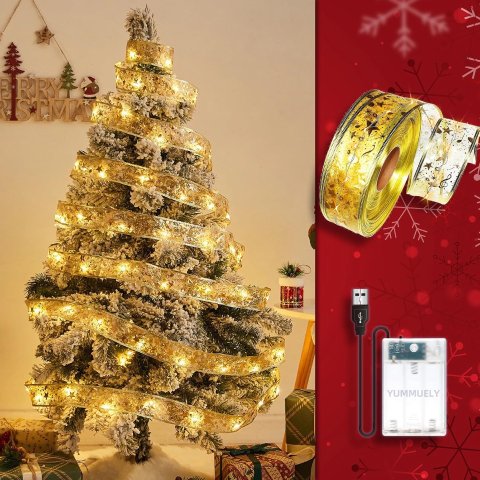 Yummuely 金箔带LED串灯 33英尺 节前能到