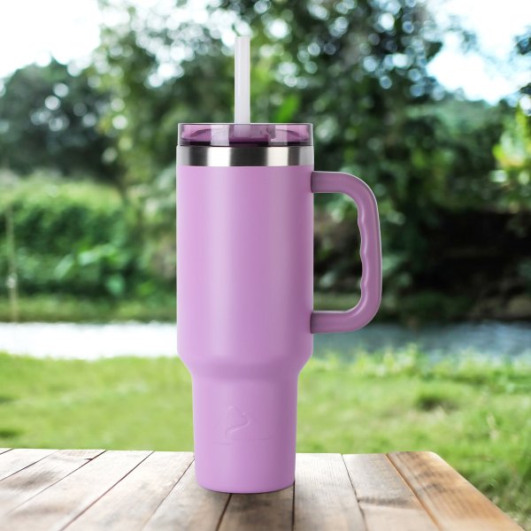 Insulated Stainless Steel Tumbler 40oz New Lilac Handle