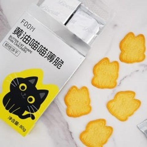 FOOM 喵喵薄脆饼干 黄油芝士味 80g