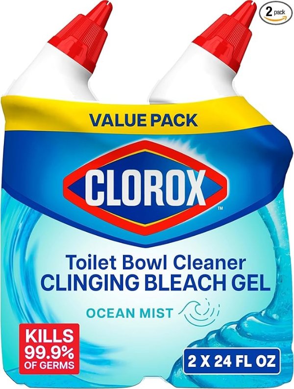 CLOROX Clinging Bleach Gel Toilet Bowl Cleaner, Ocean Mist