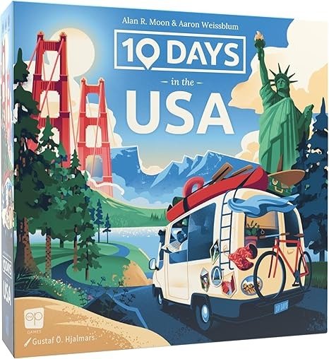 10 Days in The USA Family Board Game 2-4 Players