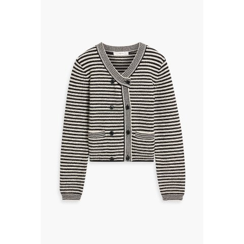 条纹针织开衫 棉混纺