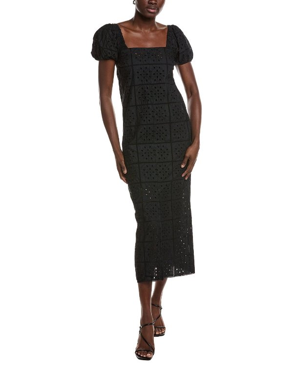 Broderie Anglaise Midi Dress