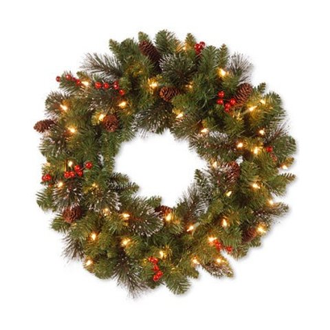 National Tree 24英寸花环 50灯