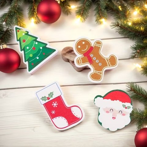 Christmas Double-Sided Kitchen Sponges 4 Pack
