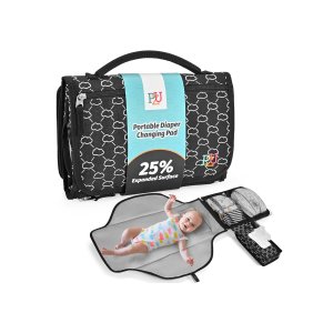PZU 便携式婴儿尿布更换垫 黑色