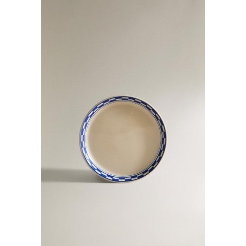 陶瓷边框格纹小盘