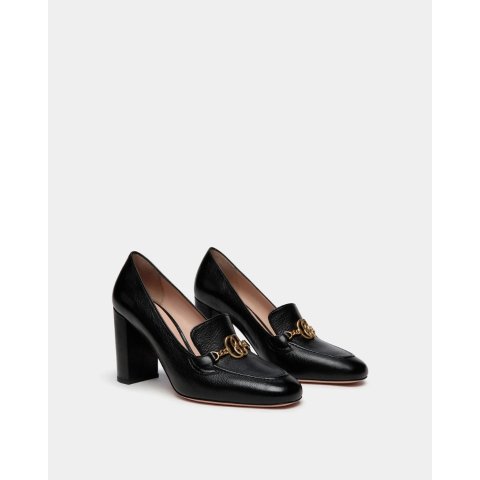 Daily Emblem Pump Black Leather