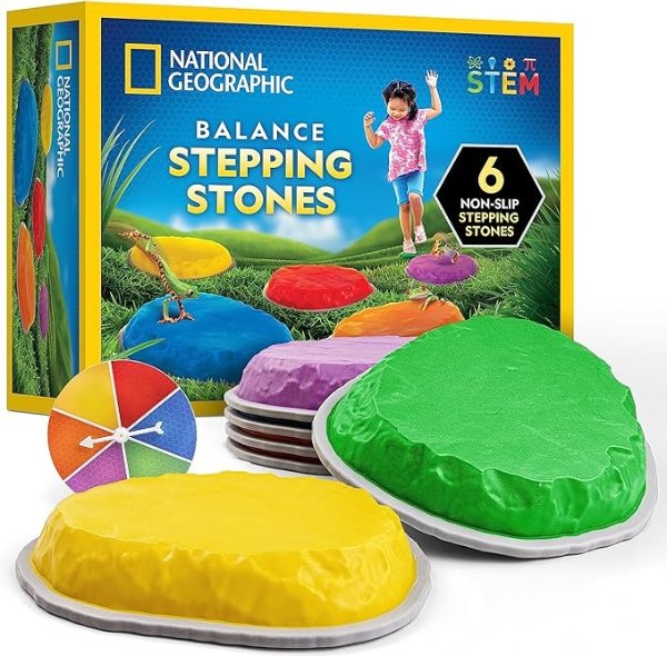 NATIONAL GEOGRAPHIC Non-Slip Stepping Stones 6-Pack