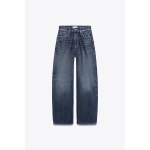 Zara TRF 高腰直筒宽腿牛仔裤