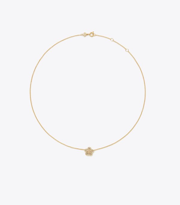 FORGET ME NOT Pave Pendant Necklace